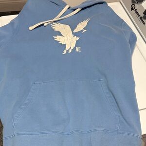 American Eagle Light Blue Super Soft Hoodie